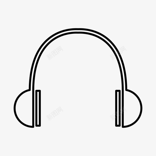 耳机音频小工具图标svg_新图网 https://ixintu.com 小工具 耳机 音乐 音频