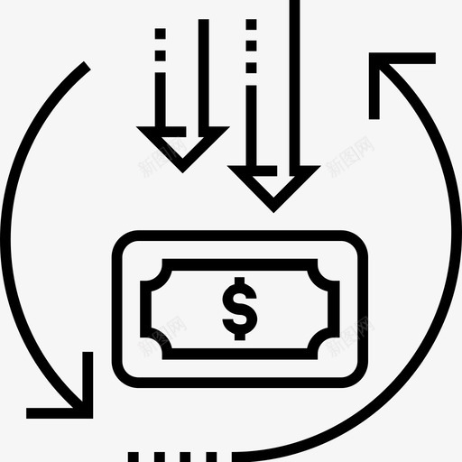 外汇货币货币价值图标svg_新图网 https://ixintu.com 600金融平面线图标 外汇 纸币 货币 货币价值 货币估值