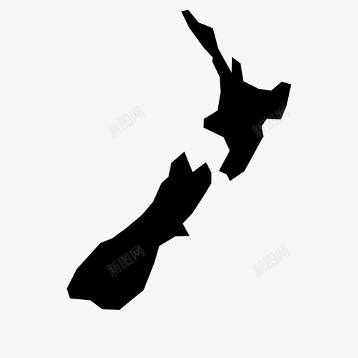 新西兰国家岛屿图标svg_新图网 https://ixintu.com 世界各国 国家 地图 大洋洲 岛屿 新西兰