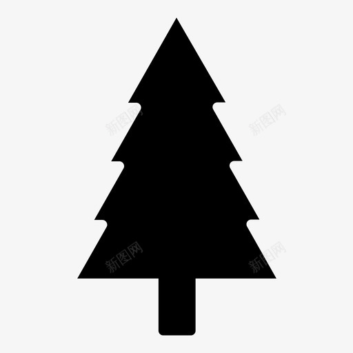 松树圣诞树冷杉图标svg_新图网 https://ixintu.com 冷杉 圣诞树 木头 松树