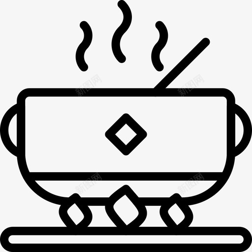 烹饪锅食物厨房图标svg_新图网 https://ixintu.com smashicons厨房工具概述 厨房 烹饪锅 食物