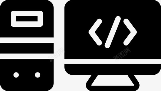 网页开发编码编程图标svg_新图网 https://ixintu.com smashicons开发2固体 编码 编程 网页开发