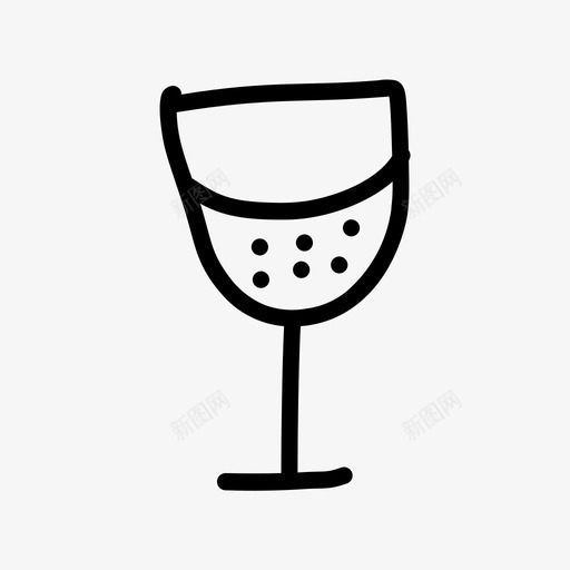 葡萄酒庆典酒杯图标svg_新图网 https://ixintu.com 夏日海滩 庆典 欢乐 派对 葡萄酒 酒杯