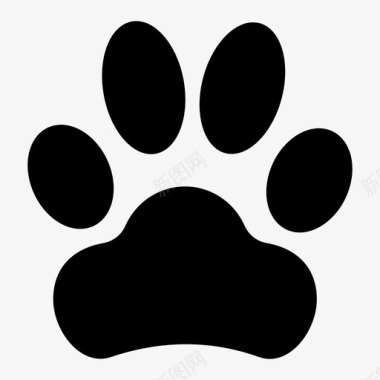 爪印动物动物足迹图标图标