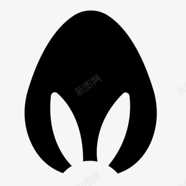 复活节兔子兔子鸡蛋图标图标