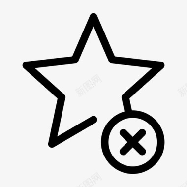 删除书签清除明星图标图标