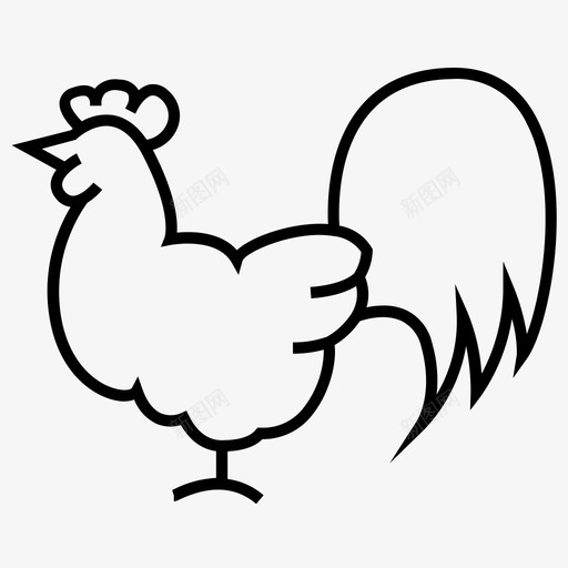 公鸡动物农场图标svg_新图网 https://ixintu.com 公鸡 公鸡3集 农场 动物