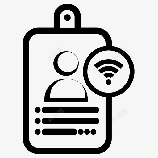 无线身份证雇佣卡身份证图标svg_新图网 https://ixintu.com wifi 无线身份证 用户信息 用户卡 身份证 雇佣卡
