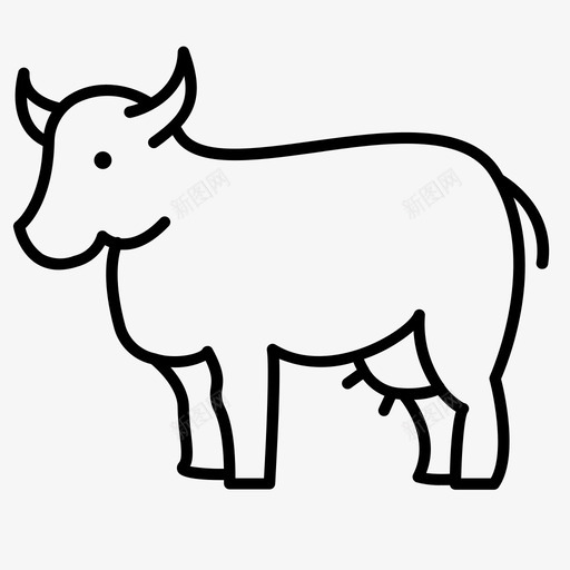 牛动物牛肉图标svg_新图网 https://ixintu.com 农场 动物 奶牛收藏 牛 牛肉