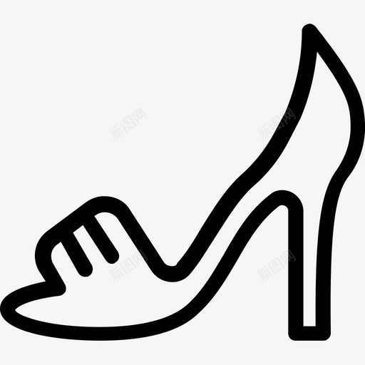 高跟鞋鞋类女鞋图标svg_新图网 https://ixintu.com 女鞋 爱情和婚礼系列图标 鞋类 高跟鞋