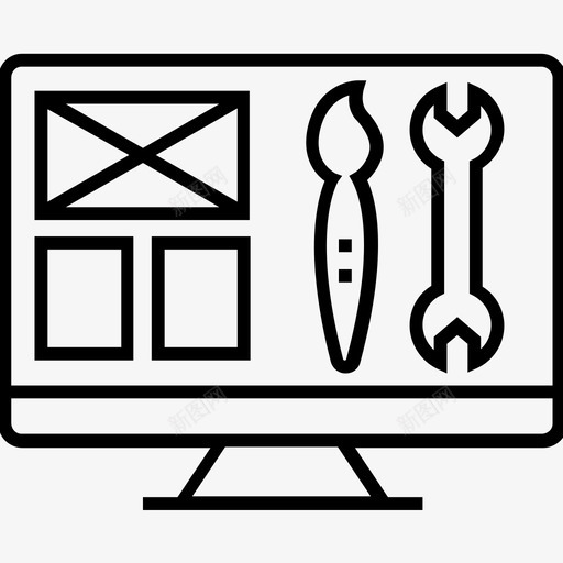 网站和开发布局图标svg_新图网 https://ixintu.com 1400网页和搜索引擎优化平面线图标 布局 网站和开发 设计