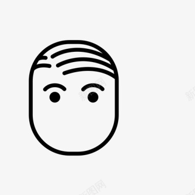 脸发型男性发型图标图标