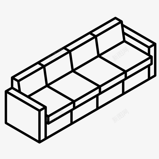 沙发家具客厅图标svg_新图网 https://ixintu.com 客厅 家具 放松 沙发 沙发扶手椅