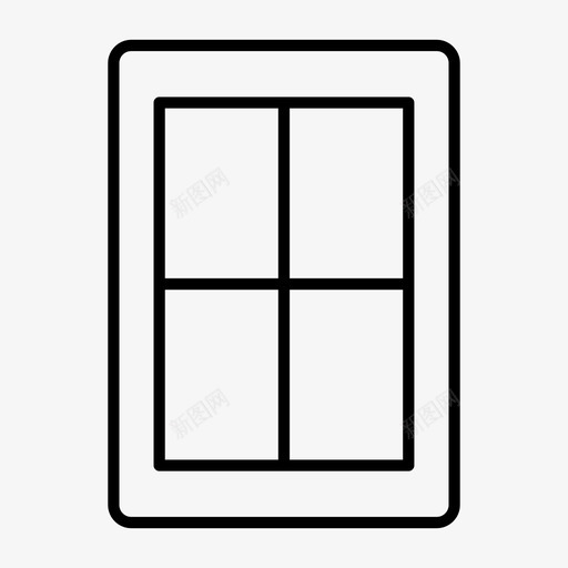 窗户玻璃窗家里的窗户图标svg_新图网 https://ixintu.com 家里的窗户 房子的窗户 玻璃窗 窗户