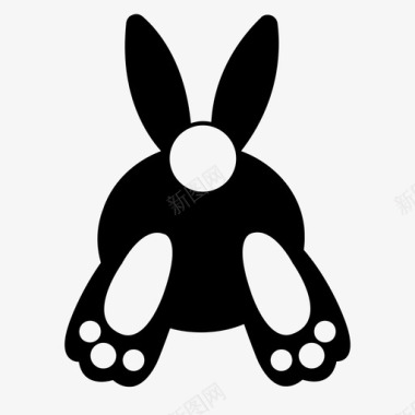 兔子康尼复活节图标图标