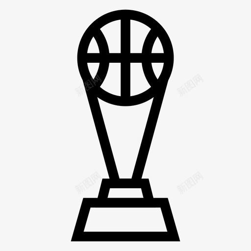 篮球奖励奖品图标svg_新图网 https://ixintu.com 优胜者 奖励 奖品 篮球 运动健身线图标