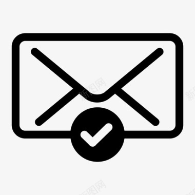 电子邮件复选标记电子邮件选中电子邮件选定图标图标