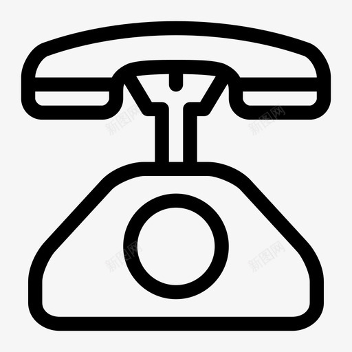 电话经典复古图标svg_新图网 https://ixintu.com 复古 旋转 电话 经典