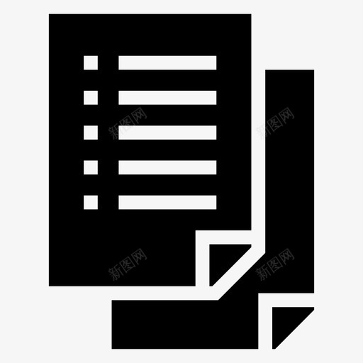 文档扩展名文件图标svg_新图网 https://ixintu.com 100个业务标志符号 扩展名 报表 文件 文档 格式 表单