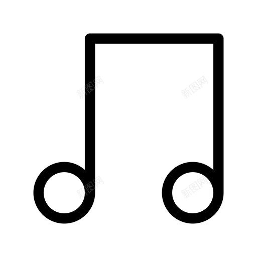 音乐简单柔和的方形线条图标svg_新图网 https://ixintu.com 简单柔和的方形线条 音乐