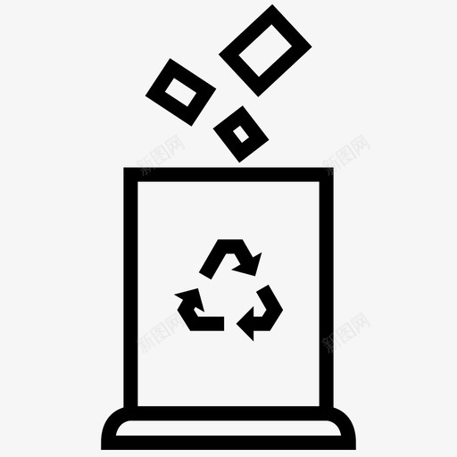 回收箱垃圾图标svg_新图网 https://ixintu.com 回收箱 垃圾