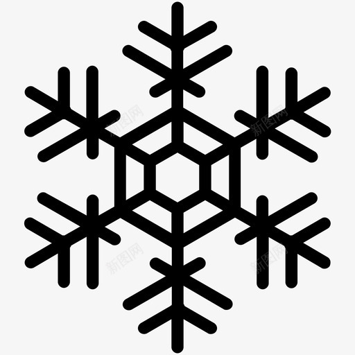 雪花寒冷冬天图标svg_新图网 https://ixintu.com 冬天 圣诞节 寒冷 雪花