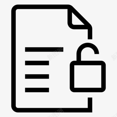 解锁文档文档文件图标图标