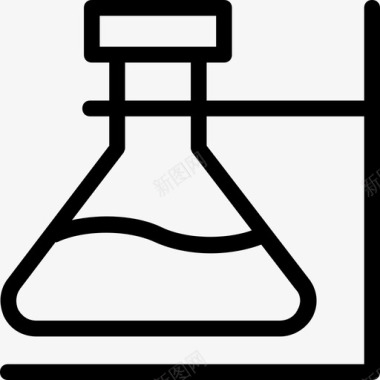 实验室实验锥形瓶实验室设备图标图标