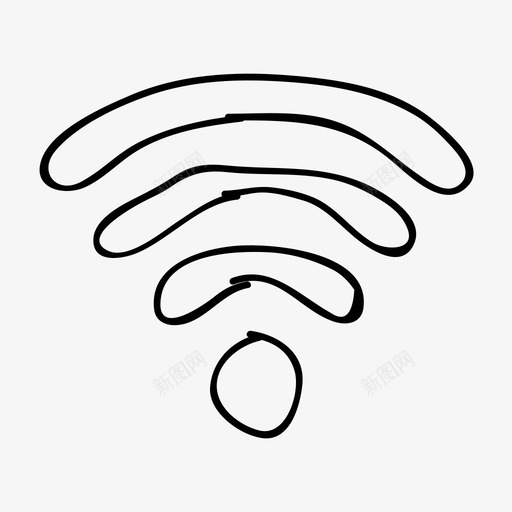 wifi连接热点图标svg_新图网 https://ixintu.com wifi 互联网 信号 热点 连接
