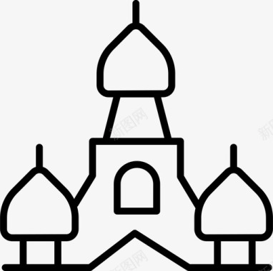 俄罗斯教堂景点旅游图标图标