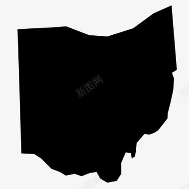 俄亥俄哥伦布地图图标图标