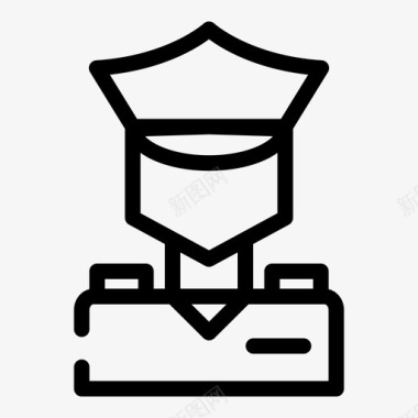 警察警官保安图标图标