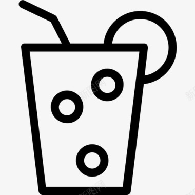 柠檬水饮料玻璃杯图标图标