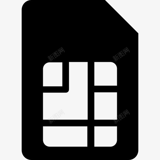sim卡芯片集成芯片图标svg_新图网 https://ixintu.com sim卡 手机sim卡 网络和通信固态图标 芯片 集成芯片