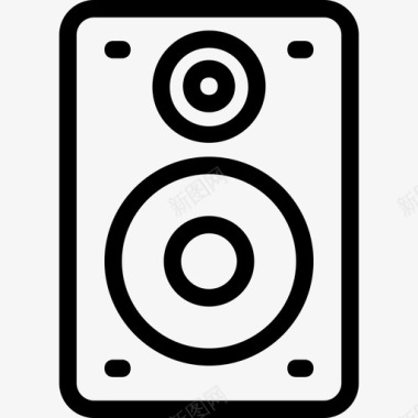 扬声器音乐系统音箱图标图标