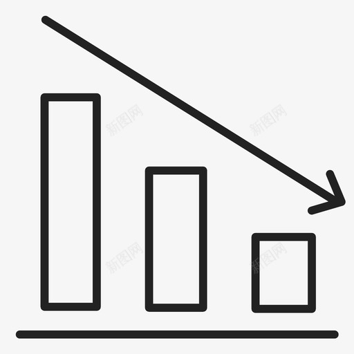 条形图减少电子商务图标svg_新图网 https://ixintu.com 减少 条形图 电子商务
