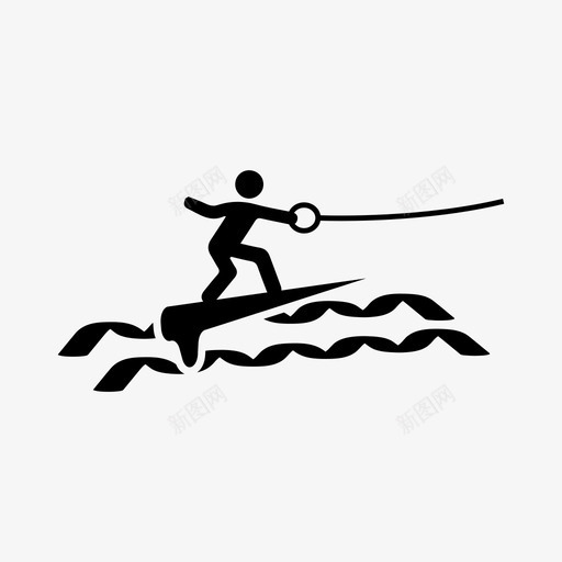 登机滑行运动图标svg_新图网 https://ixintu.com 冲浪 水上冲浪 滑行 登机 运动
