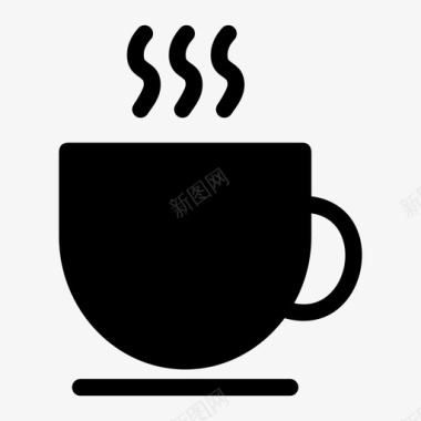 咖啡杯浓缩咖啡热咖啡图标图标