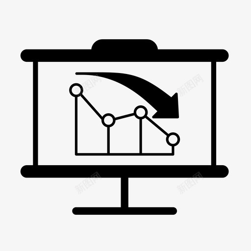 折线图业务下降图标svg_新图网 https://ixintu.com 下降 下降曲线 业务 折线图 文档收集 演示