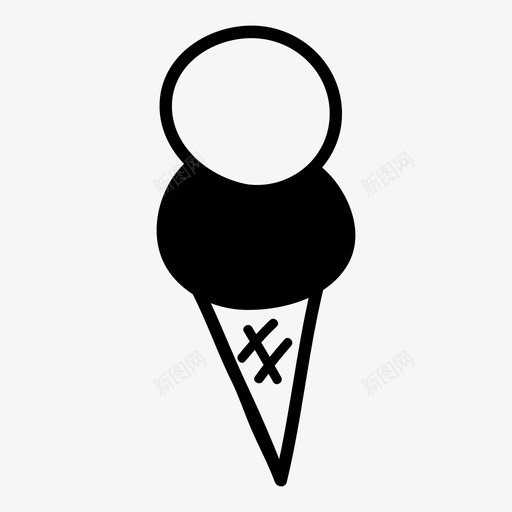 冰淇淋图标svg_新图网 https://ixintu.com 冰淇淋