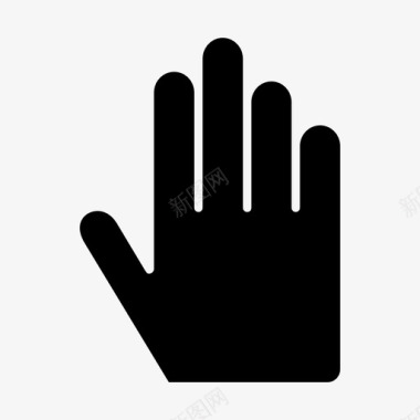 手势手指五个图标图标