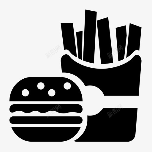 快餐汉堡垃圾食品图标svg_新图网 https://ixintu.com 垃圾食品 快餐 杂粮 汉堡 餐食