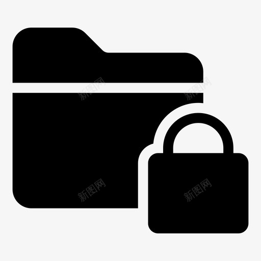 锁目录文件箱图标svg_新图网 https://ixintu.com 公文包 封套 文件和文件夹标志符号 文件夹 文件箱 目录 锁