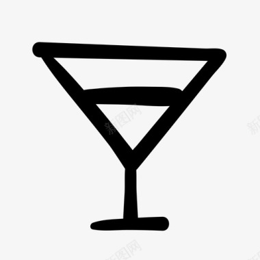 鸡尾酒酒精鸡尾酒杯图标图标