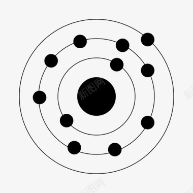 011钠钠原子元素图标图标