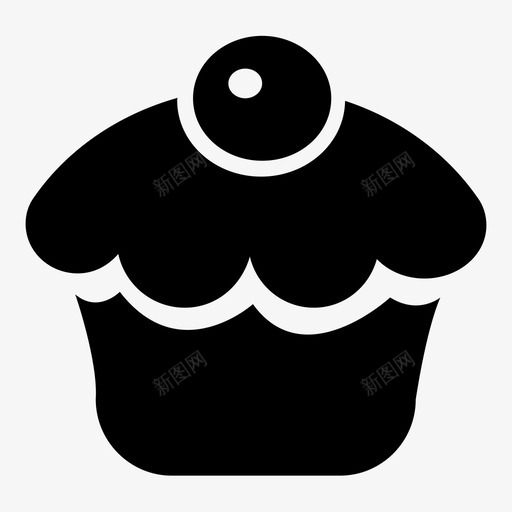 纸杯蛋糕食物糖霜图标svg_新图网 https://ixintu.com 甜品 糖霜 纸杯蛋糕 食物