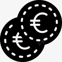 2欧元欧元商业金融图标高清图片