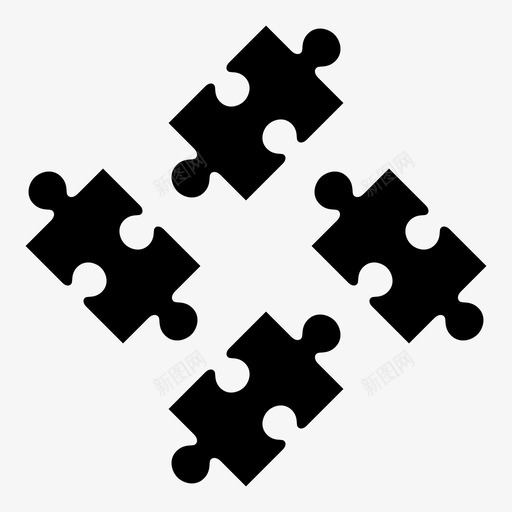拼图块构造拆卸图标svg_新图网 https://ixintu.com 成分 拆卸 拼图块 构造 模块 零件