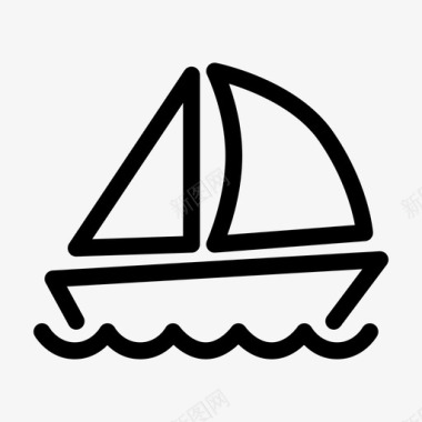 帆船物流船舶图标图标