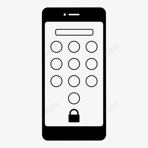 密码手机pin图标svg_新图网 https://ixintu.com it pin 密码 手机 智能手机 隐私